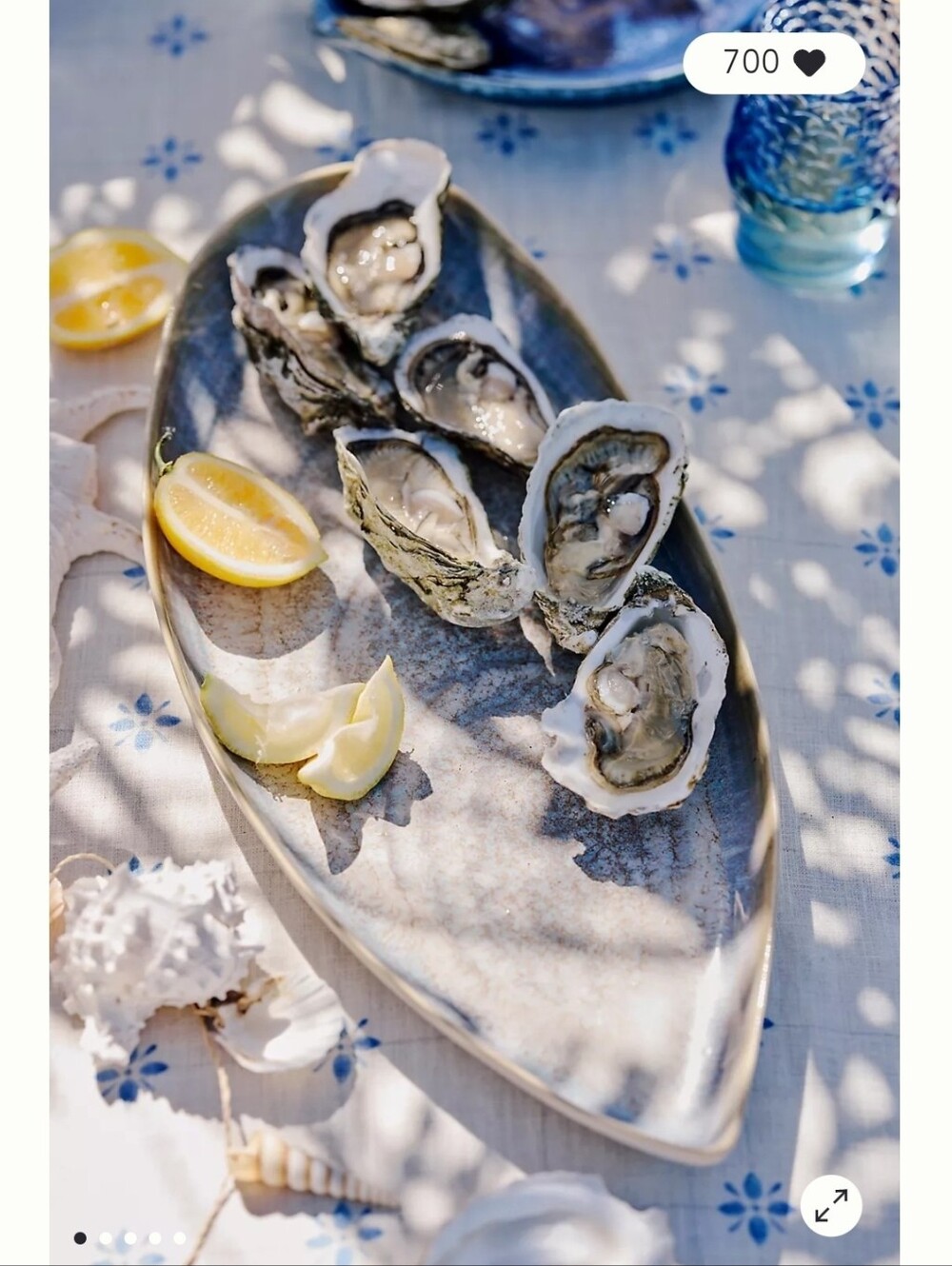 NWT Oyster Shell Stoneware Serving Platter